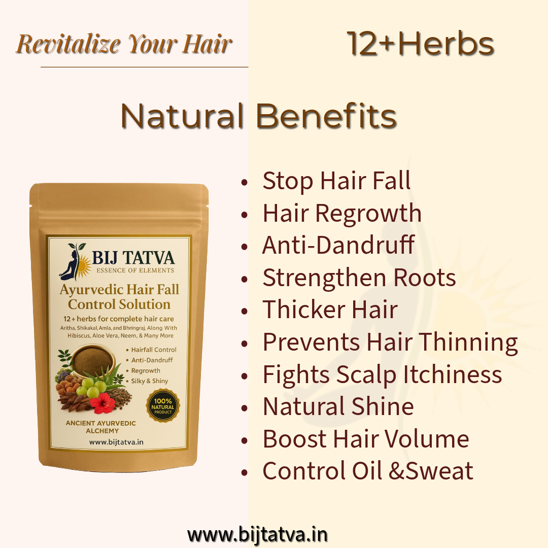 Benefits of Ayurvedic Hair Fall Control Solution – Reduces Hair Fall, Promotes Growth, Strengthens Roots and Nourishes the Scalp

