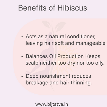 Benefits of BIJ Tatva Hibiscus Powder – Boosts Hair Growth, Reduces Dandruff, Adds Shine & Volume