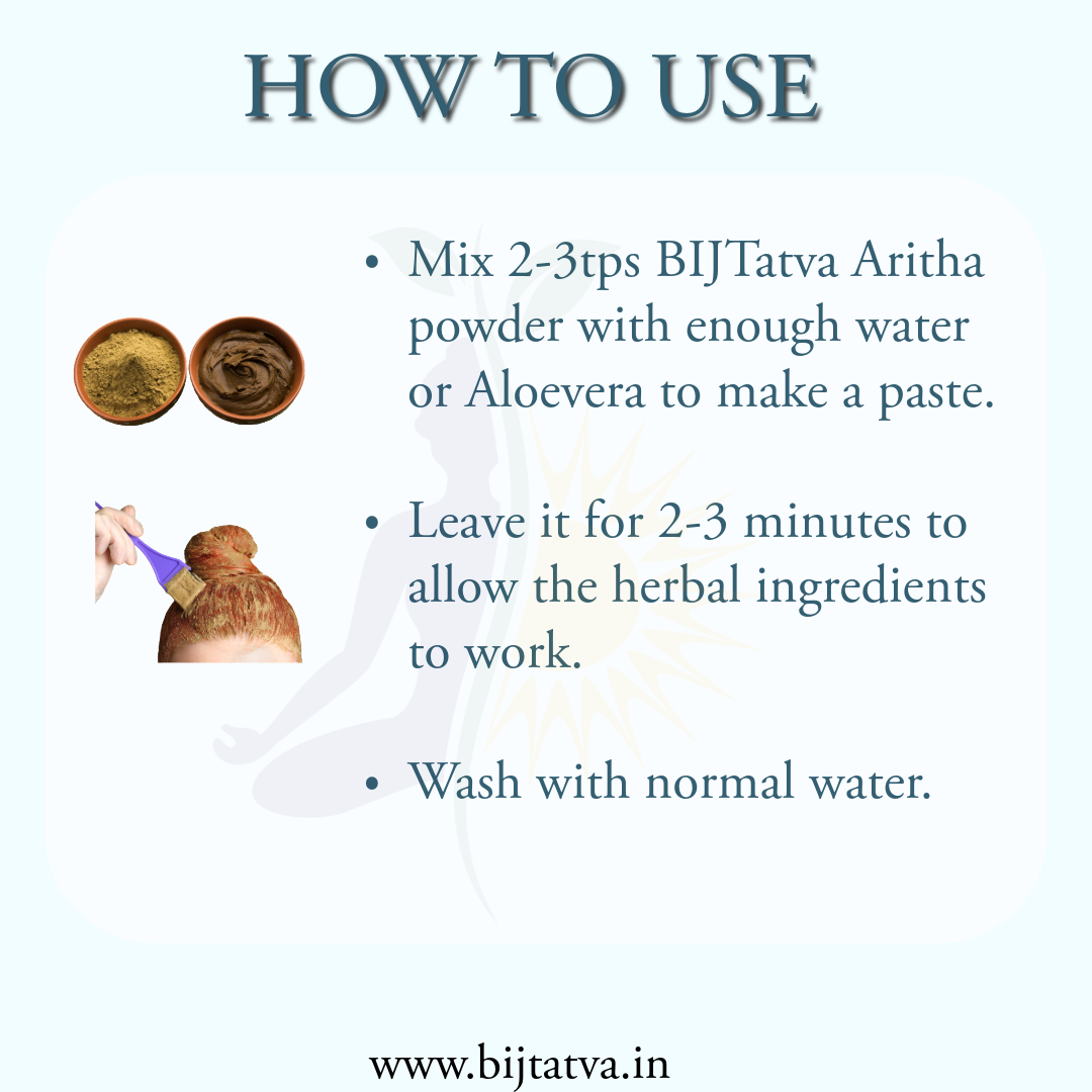 How to Use Aritha Powder – Ayurvedic Hair Wash Instructions by BIJ Tatva