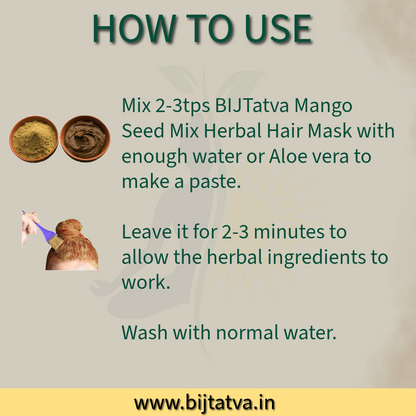 How to Use BIJ Tatva Mango Seed Herbal Hair Mask – Step-by-Step Natural Hair Care Routine


