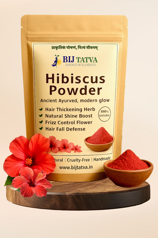 BIJ Tatva Hibiscus Hair Powder – Ayurvedic Hair Care for Growth, Shine, and Scalp Nourishment