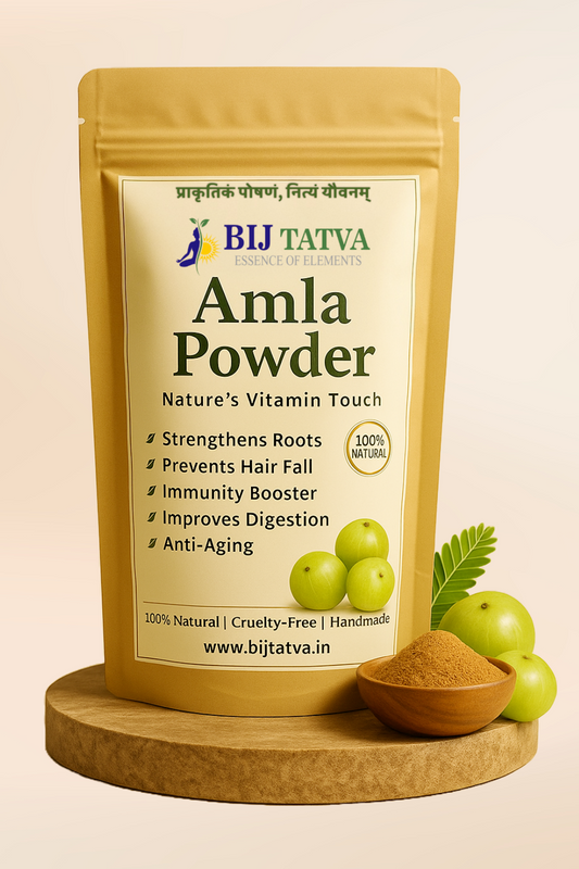 BIJ Tatva Amla Powder – Ayurvedic Hair Strengthener Rich in Vitamin C for Growth and Shine