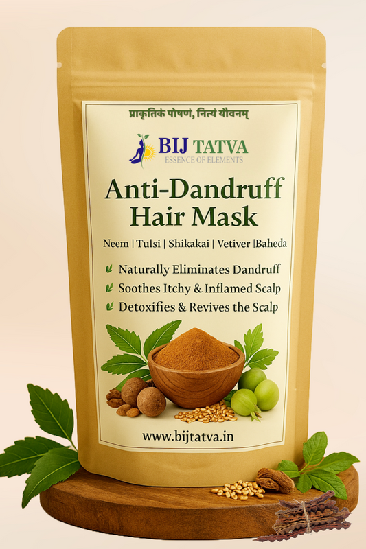 BIJ Tatva Anti-Dandruff Herbal Hair Mask – Ayurvedic Solution for Flaky and Itchy Scalp